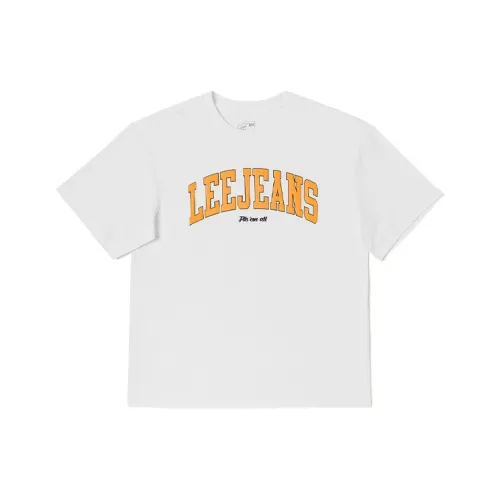 Lee Белая Унисекс Футболка