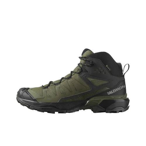 SALOMON X ULTRA 360 Амортизация Водонепроницаемый Сцепление MID Топ Альпинистская Обувь Мужская Зеленый Черный