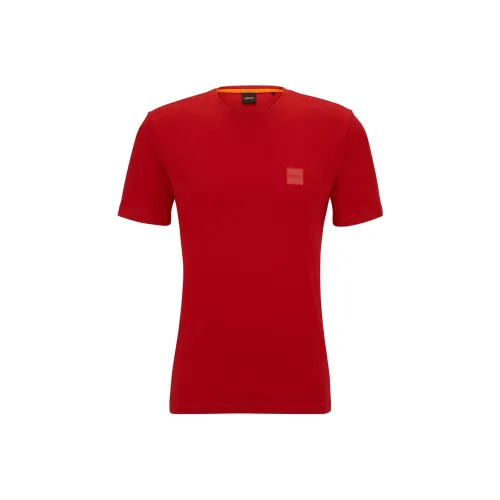 Hugo Boss Red Men's T-Shirts Hugo Boss Красные Мужские Футболки