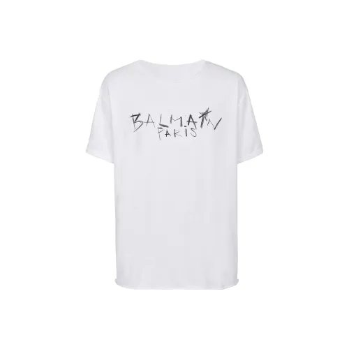 BALMAIN Белая Мужская T-рубашка