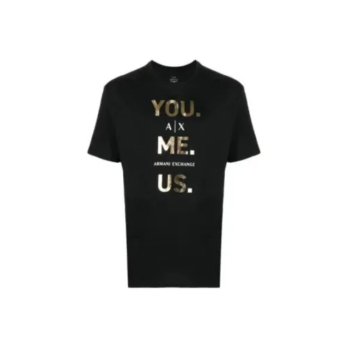 ARMANI EXCHANGE Мужские черные футболки