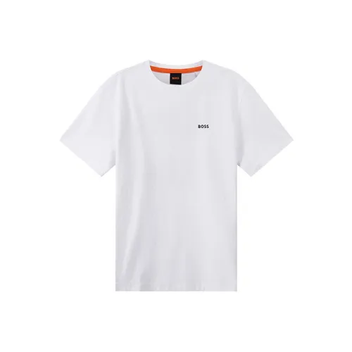 Hugo Boss Белая Мужская T-Рубашка