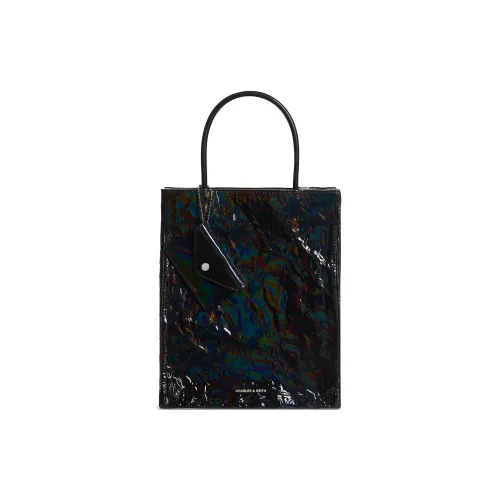 CHARLES KEITH ПУ (полиуретан) Сумка через плечо Большая Женская Prism Черная