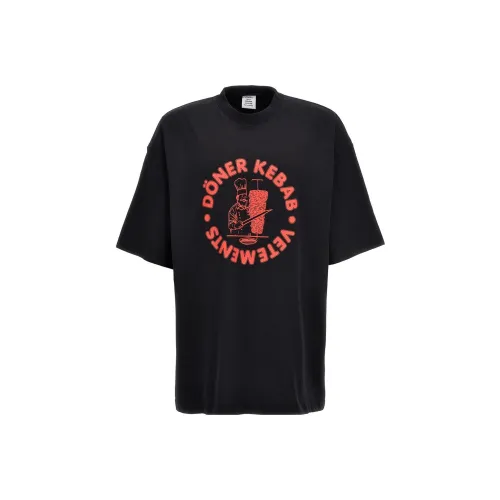 Vetements Черная унисекс футболка