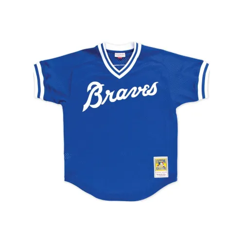 Mitchell Ness Blue Men's T-Shirts Mitchell Ness Синие Мужские Футболки