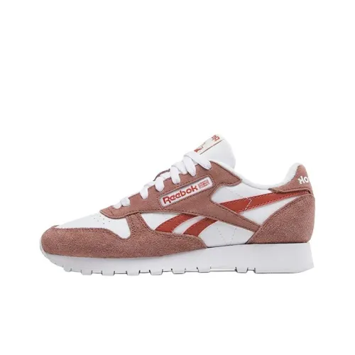 Reebok Classic Leather Low Топ Casual Унисекс Белый Красный