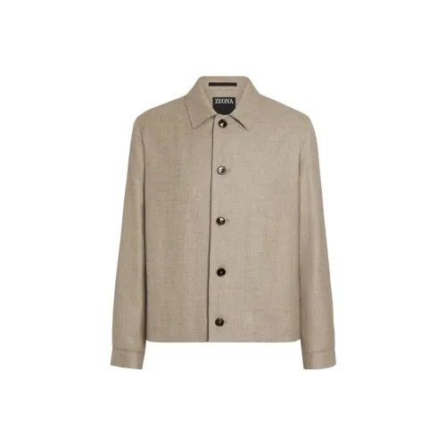 Ermenegildo Zegna Песочно-бежевые Мужские Куртки