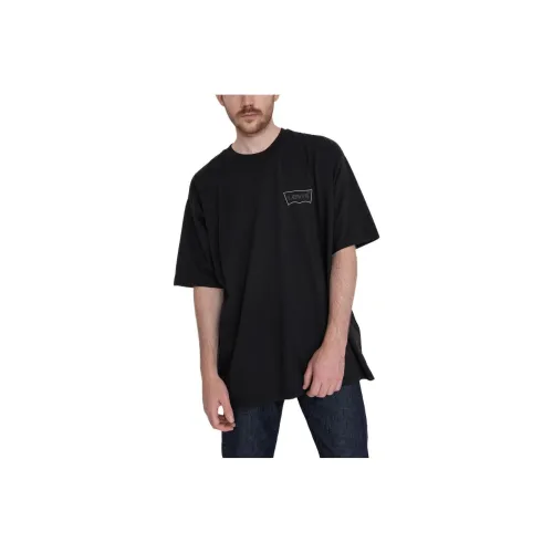 Levi's Т-рубашка с оборванным плечевым швом мужская черная