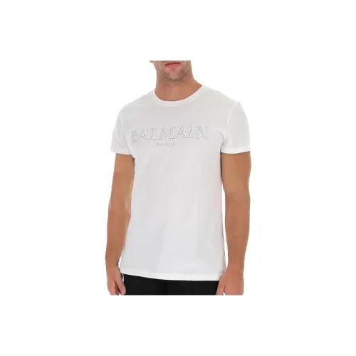 BALMAIN Белая Мужская T-рубашка