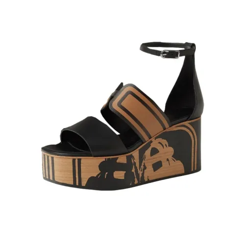 HERMES Kalis One Strap Sandals 9,4CM Women's Black
