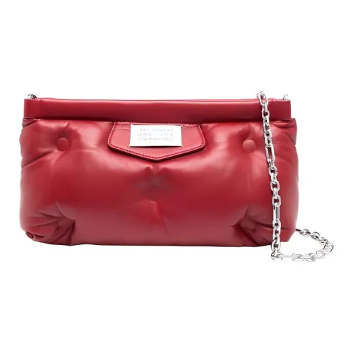 Maison Margiela Lambskin One Shoulder Crossbody Clutch Women's Red