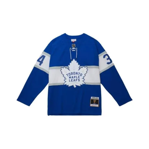 Mitchell Ness Blue Men's T-Shirts Mitchell Ness Синие Мужские Футболки