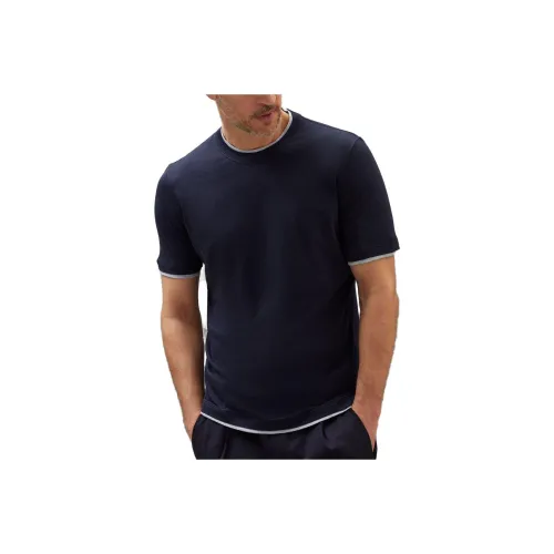 BRUNELLO CUCINELLI FW22 T-Рубашка Мужская Синяя