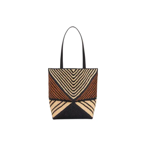 LOEWE Puzzle Fold Рафия Тоут Сумка Сумка для покупок Сумка на плечо Женская Натуральная Медовая Золотая