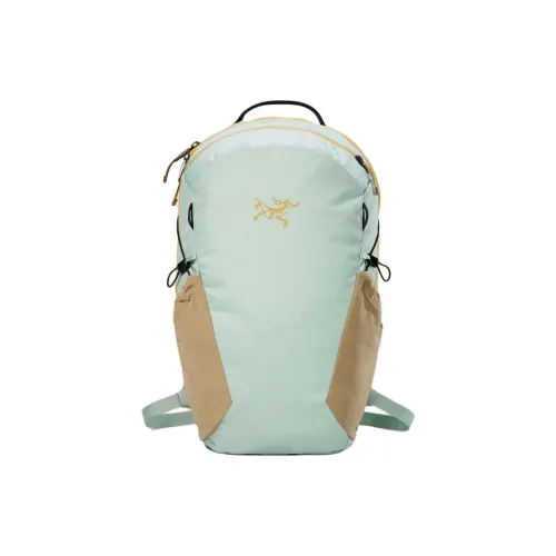 Arcteryx Mantis 16L Outdoor Backpack Сумка из полиэстера Мятно-зеленый и Коричневый Унисекс