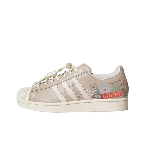 Adidas Originals Superstar 2 Легкий Низкий Топ Скейтборд Кроссовки Унисекс Коричневый Белый