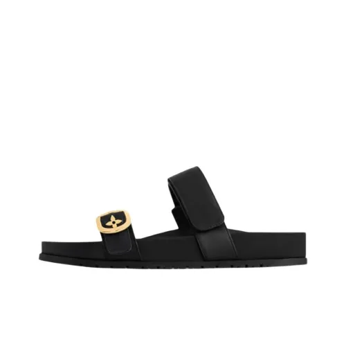 LOUIS VUITTON Bom Dia Слипоны Женские Черный