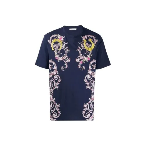 VERSACE Мужские синие T-рубашки