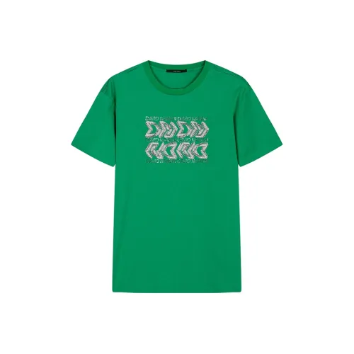 DAVID NAMAN Зеленый Мужской T-Рубашки