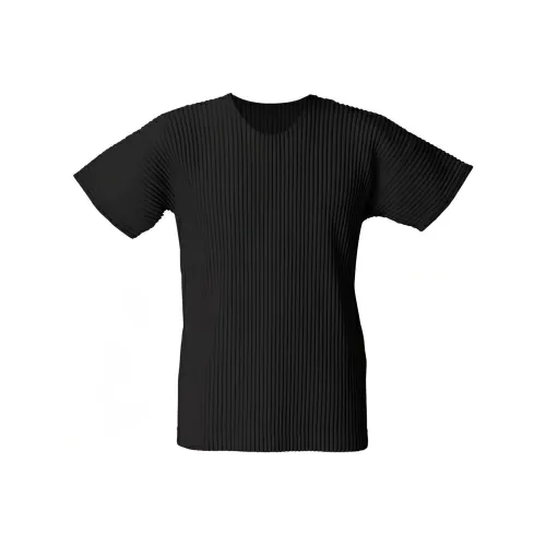 Homme Plissé Issey Miyake Черные Мужские Рубашки