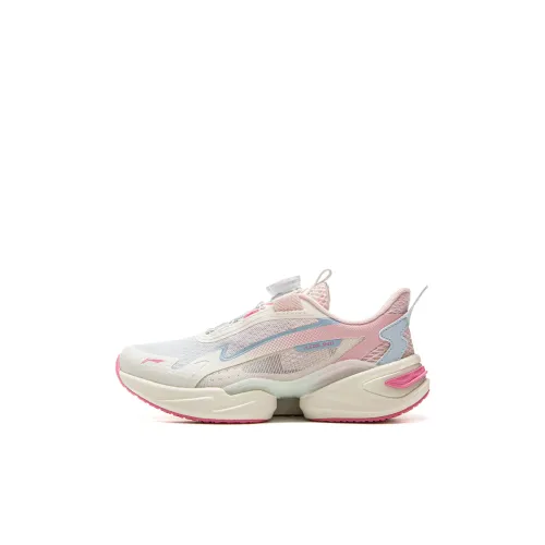 LINING YOUNG Sports Life Collection Детская Повседневная Обувь Низкий Верх Светло-Розовый Красный/Экрю/Небесно-Синий Kids