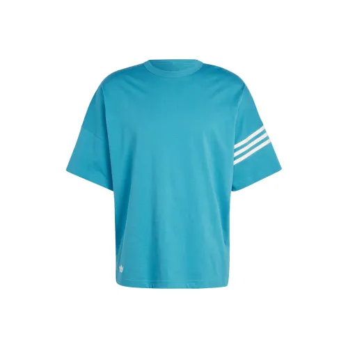 Adidas Originals Классический Three Stripe Series Three stripes Круглый вырез Пуловер Короткий рукав Т-Рубашка Мужская