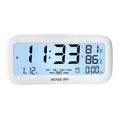 HENSE Электронный Механизм Пластик Будильник Унисекс Белый HA37