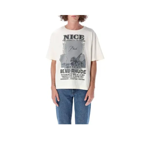 RHUDE Белая Мужская T-Рубашка