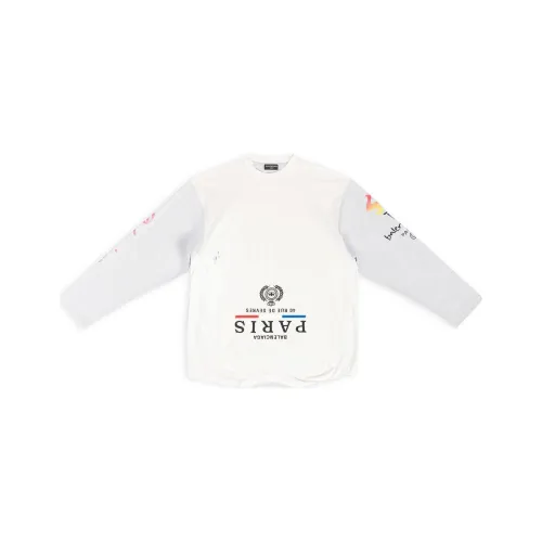 Balenciaga T-Shirt Мужской Белый Свободный крой