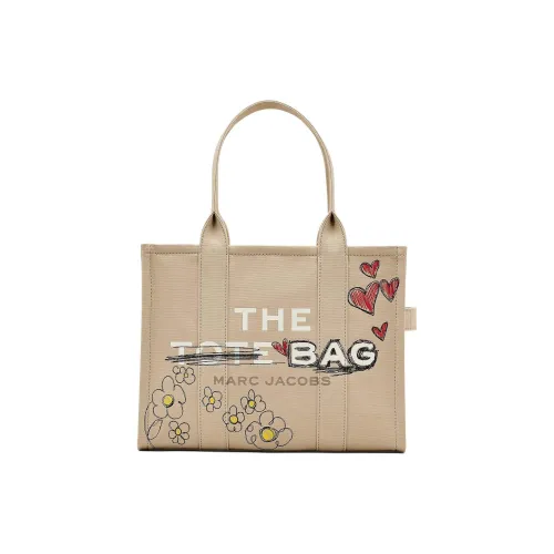 MARC JACOBS Хлопок Canvas Сумка-тоут Сумка для покупок Сумка Сумка через плечо Сумка через плечо Стандартная Женская Бежевая