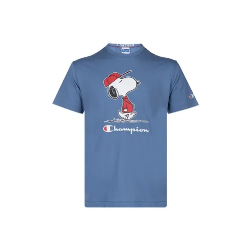 Champion Синий Мужской T-Рубашки