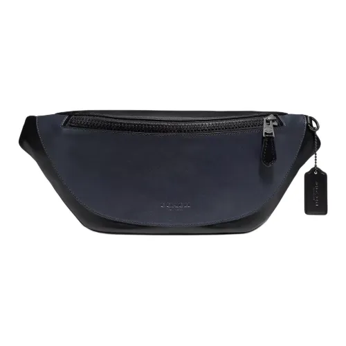 COACH Warren Кожа Одно плечо Через плечо Бананка Мужской Серый Медный Смешанный черный