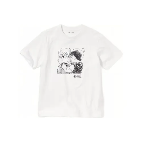 UNIQLO Detective Conan Co Branded Белая Унисекс Футболка