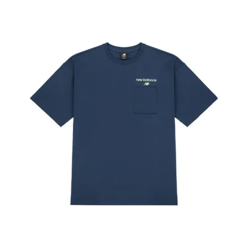 New Balance совместная линия Синяя Мужская T-рубашка