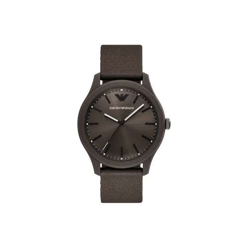 EMPORIO ARMANI DARIO Collection Мужские часы Кварцевый механизм Нейлоновый ремешок 45 мм Коричневый циферблат Часы для мужчин