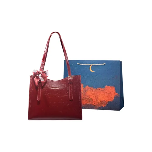 Elsvet Искусственная кожа Сумка через плечо Стандартная Женская Красная