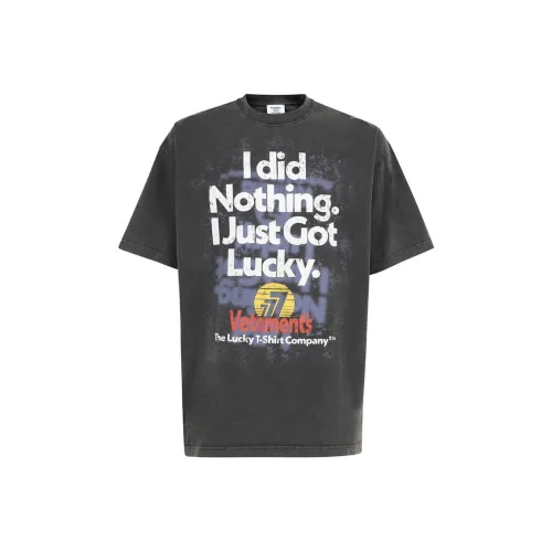 Vetements Серый Мужской T-Рубашки