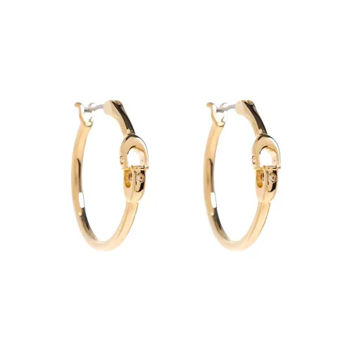 COACH Латунь Стекло Титан Серьги Унисекс Золото