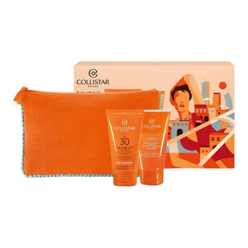 COLLISTAR Солнце Рутина Тanning Набор Солнцезащитный Увлажняющий Анти-Аджинг ЗАЩИТА ОТ СОНЦА 150 мл + Гель для душа 150 мл + Клатч