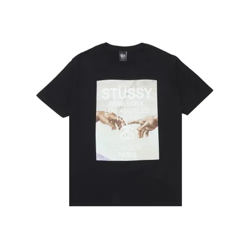 Stussy Черная Унисекс Футболка