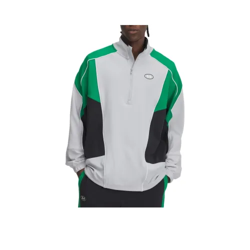 Under Armour Best Level Tricot Куртка Мужская Современный Серый Kelly Зеленый Команда 011
