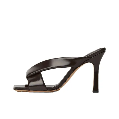 Bottega Veneta Слипоны 9 см Женские Коричневые