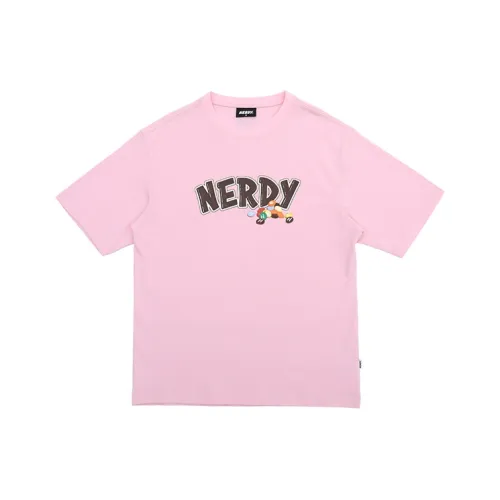 NERDY Рукав с спущенным плечом T-рубашка унисекс розовый