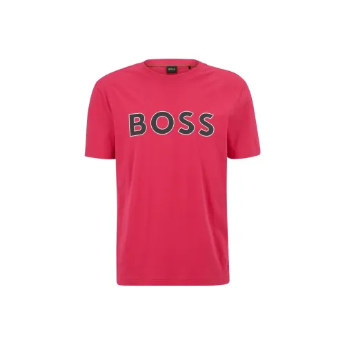 Hugo Boss Розовые Мужские T-рубашки