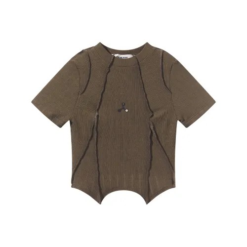 BLIND402 Темно-кофейная унисекс футболка