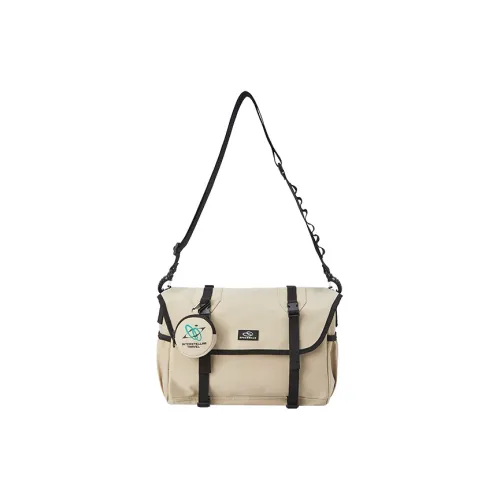 SEM R Ткань Курьерская Сумка Сумка через плечо Большая Унисекс Light Хаки Черный