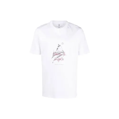 BRUNELLO CUCINELLI Белая Мужская Рубашка T