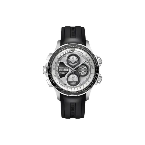HAMILTON Автоматический Механический Механизм Мужские Часы Khaki Aviation Collection 45 мм Серебряные