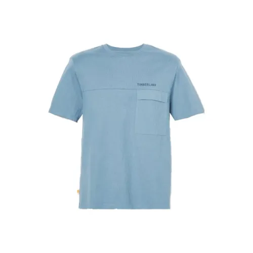 Timberland Рукав с оборванным плечом T-рубашка Мужская Светло-синяя