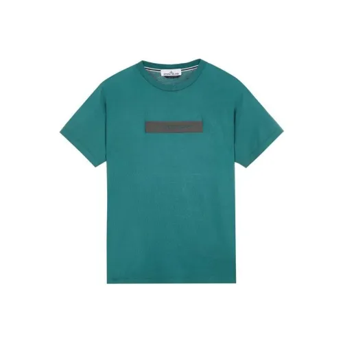 STONE ISLAND Зеленая Унисекс Футболка